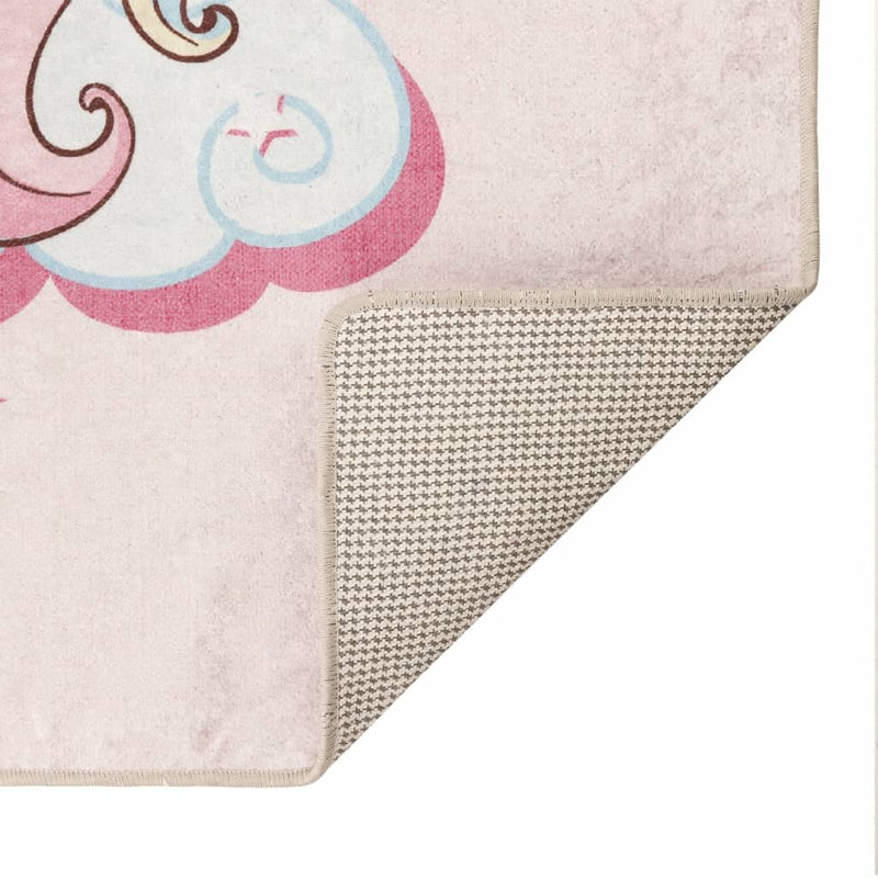 Kindervloerkleed Eenhoorn Wasbaar Antislip 160X230 Cm Groen