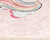 Kindervloerkleed Eenhoorn Wasbaar Antislip 160X230 Cm Groen