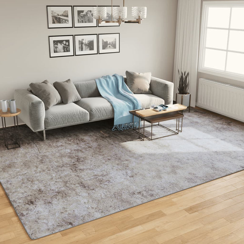 Vloerkleed Wasbaar Anti-Slip Grijs