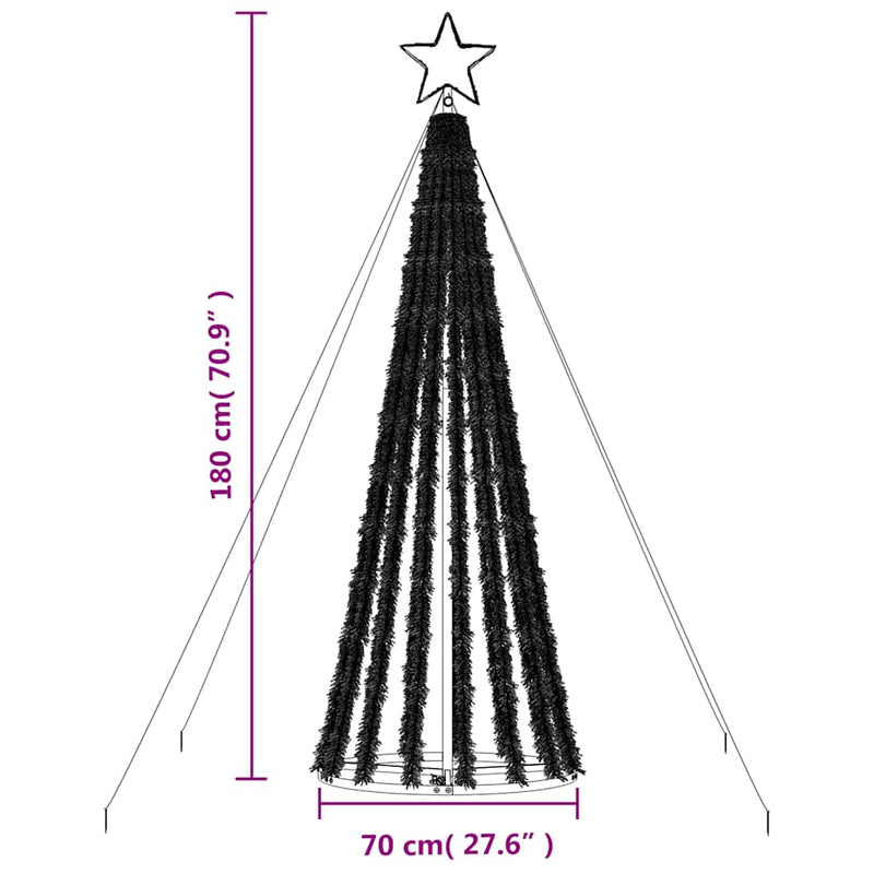 Led-Kerstboom 275 Leds Kleurrijk Multikleur