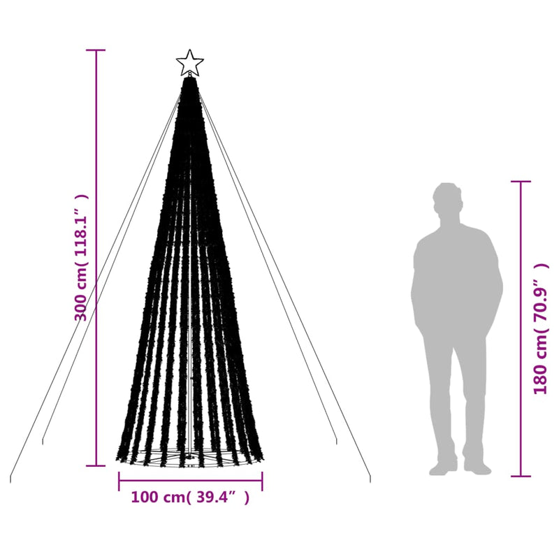 Led-Kerstboom 688 Leds Koud Wit Koudwit