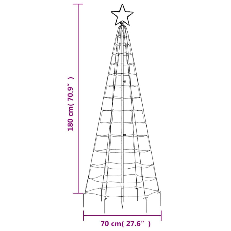 Led-Kerstboom Met Spikes 220 Led's Warm Wit Warmwit
