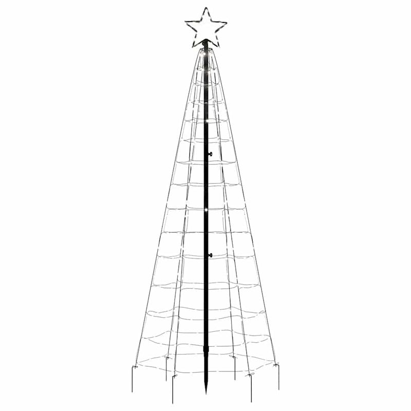 Led-Kerstboom Met Spikes 220 Led's Koud Wit Koudwit