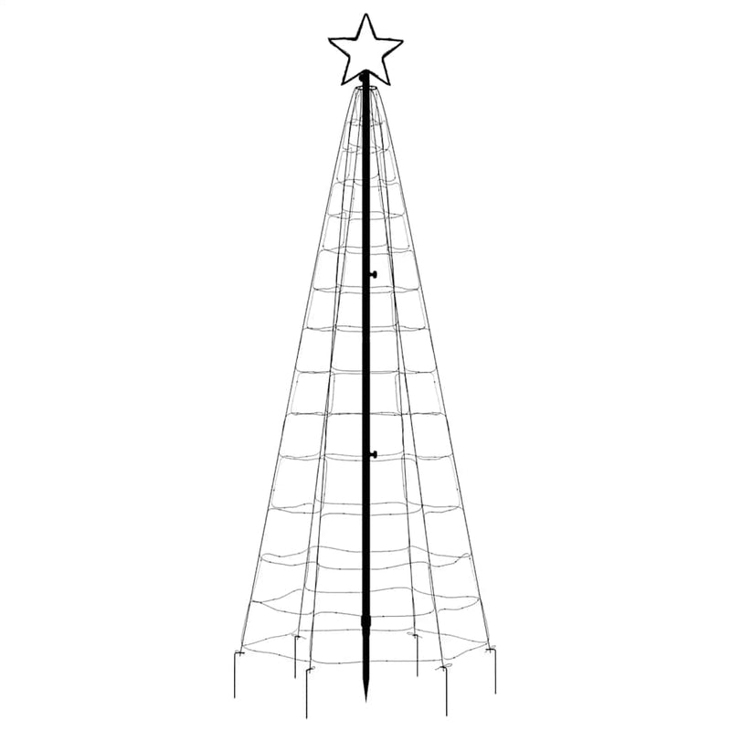 Led-Kerstboom Met Spikes 220 Led's Koud Wit Koudwit