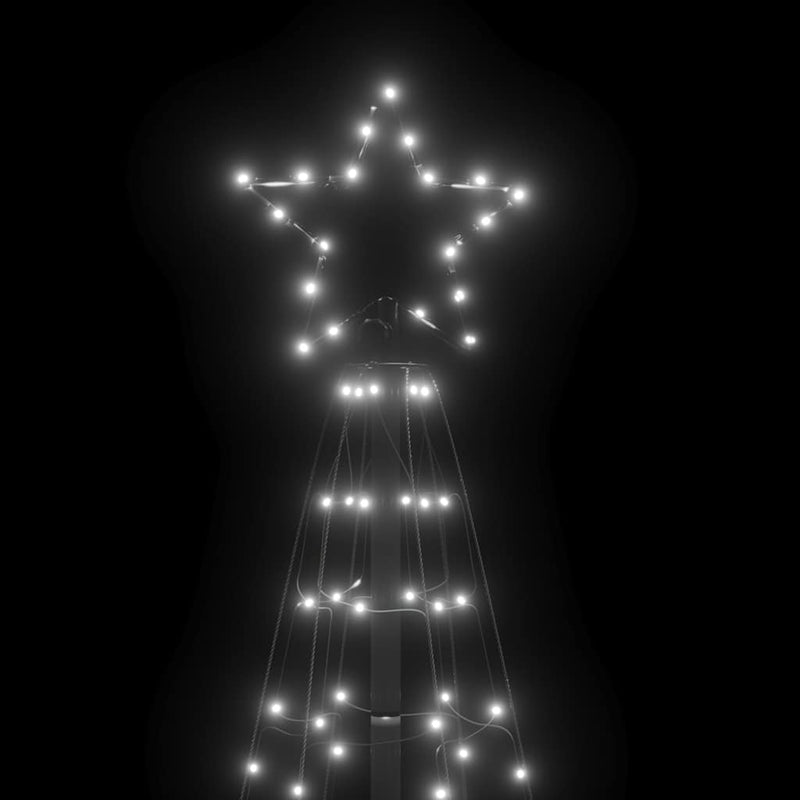 Led-Kerstboom Met Spikes 220 Led's Koud Wit Koudwit