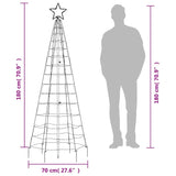 Led-Kerstboom Met Spikes 220 Led's Koud Wit Koudwit