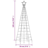Led-Kerstboom Met Spikes 220 Led's Koud Wit Koudwit