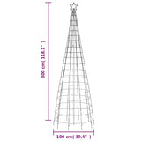 Led-Kerstboom Met Spikes 570 Leds Kleurrijk Multikleur