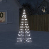 Led-Kerstboom Aan Vlaggenmast 550 Leds Koud Wit Koudwit