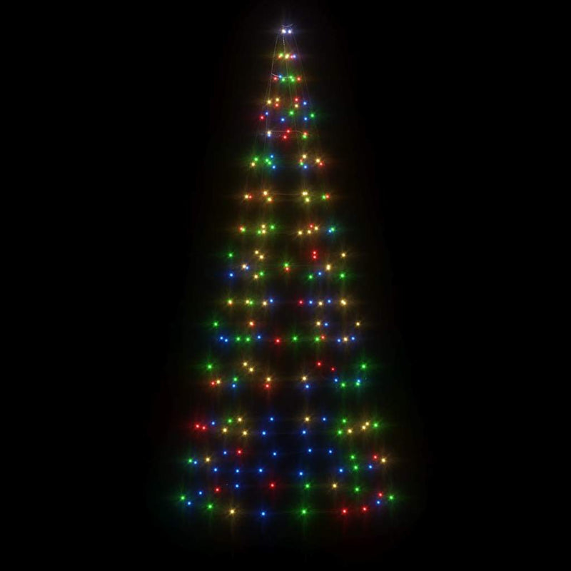 Led-Kerstboom Op Vlaggenmast 200 Leds Kleurrijk Multikleur