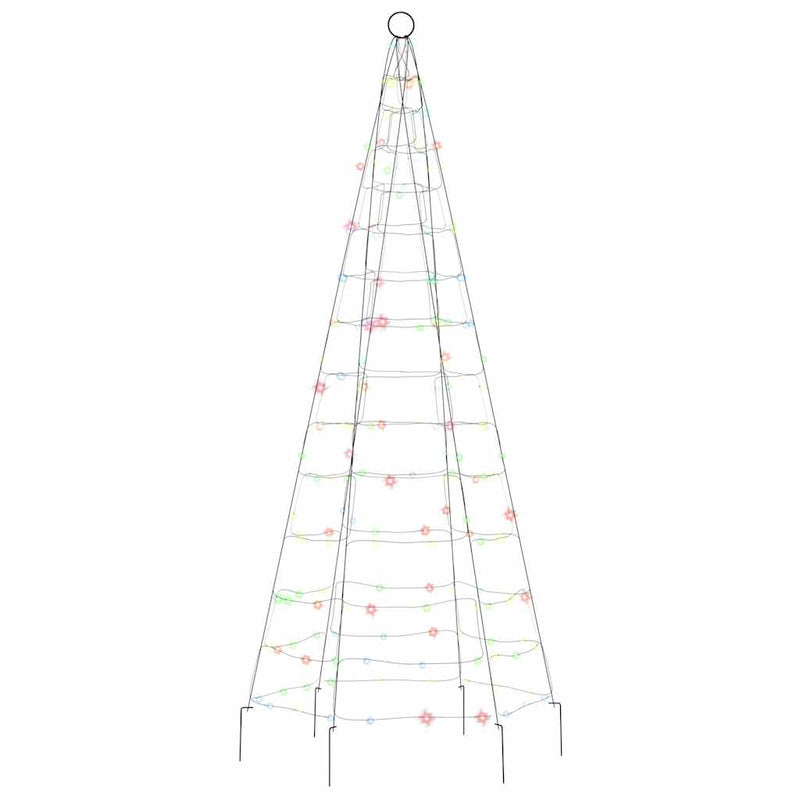Led-Kerstboom Op Vlaggenmast 200 Leds Kleurrijk Multikleur