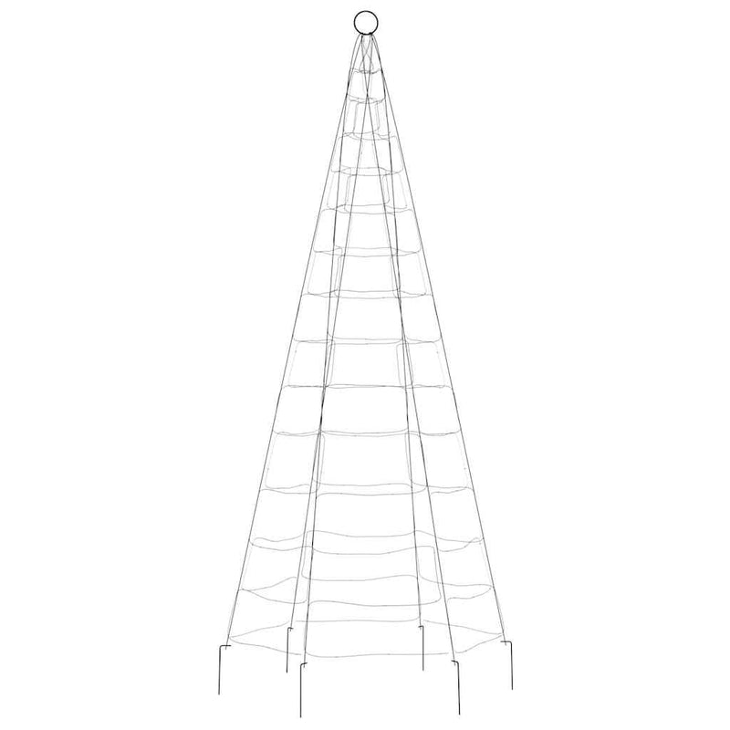 Led-Kerstboom Op Vlaggenmast 200 Leds Kleurrijk Multikleur