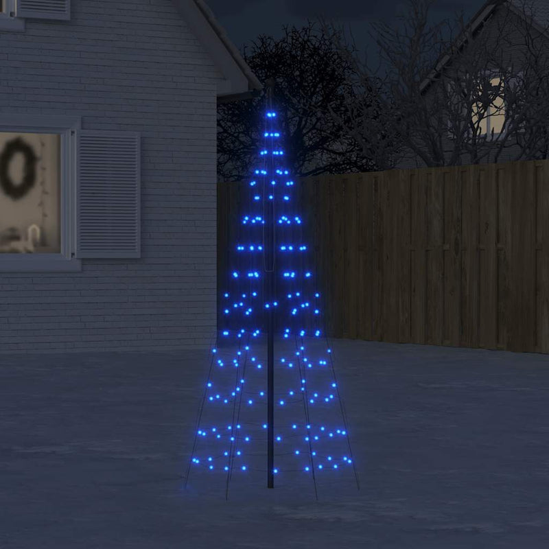 Led-Kerstboom Aan Vlaggenmast 1534 Leds Blauw
