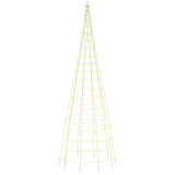 Led-Kerstboom Aan Vlaggenmast 550 Led's Warm Wit Warmwit