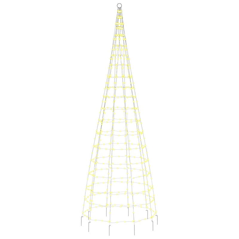Led-Kerstboom Aan Vlaggenmast 550 Led's Warm Wit Warmwit