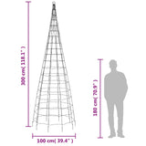Led-Kerstboom Aan Vlaggenmast 550 Led's Warm Wit Warmwit