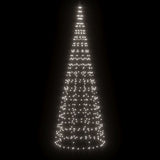 Led-Kerstboom Aan Vlaggenmast 550 Leds Koud Wit Koudwit