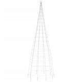 Led-Kerstboom Aan Vlaggenmast 550 Leds Koud Wit Koudwit