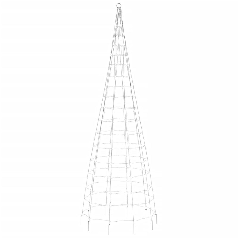 Led-Kerstboom Aan Vlaggenmast 550 Leds Koud Wit Koudwit