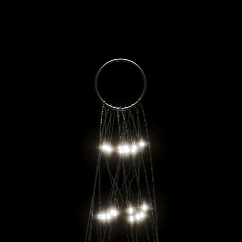 Led-Kerstboom Aan Vlaggenmast 550 Leds Koud Wit Koudwit