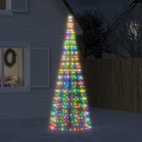 Led-Kerstboom Op Vlaggenmast 200 Leds Kleurrijk Multikleur