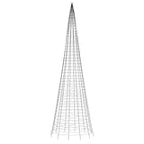 Led-Kerstboom Aan Vlaggenmast 1534 Leds Blauw