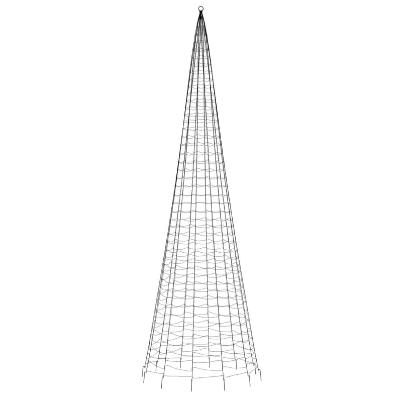 Led-Kerstboom Aan Vlaggenmast 1534 Leds Blauw