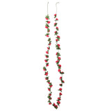 Kerstslingers Met Bloemen 6 St 250 Cm Lente Rozerood
