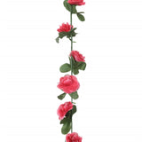Kerstslingers Met Bloemen 6 St 250 Cm Lente Rozerood