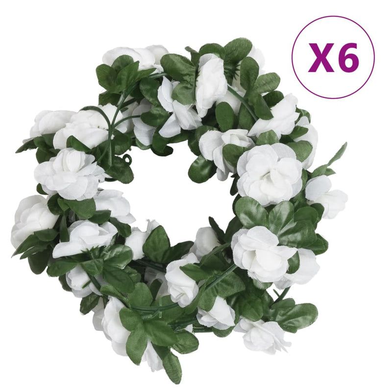 Kerstslingers Met Bloemen 6 St 250 Cm Lente Rozerood