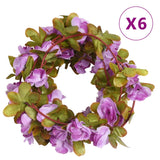 Kerstslingers Met Bloemen 6 St 250 Cm Lente Rozerood