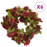 Kerstslingers Met Bloemen 6 St 250 Cm Lente Rozerood