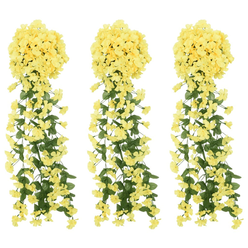 Kerstslingers Met Bloemen 3 St 85 Cm Rozé