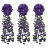Kerstslingers Met Bloemen 3 St 85 Cm Rozé