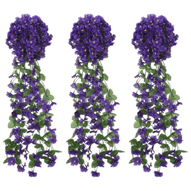 Kerstslingers Met Bloemen 3 St 85 Cm Rozé