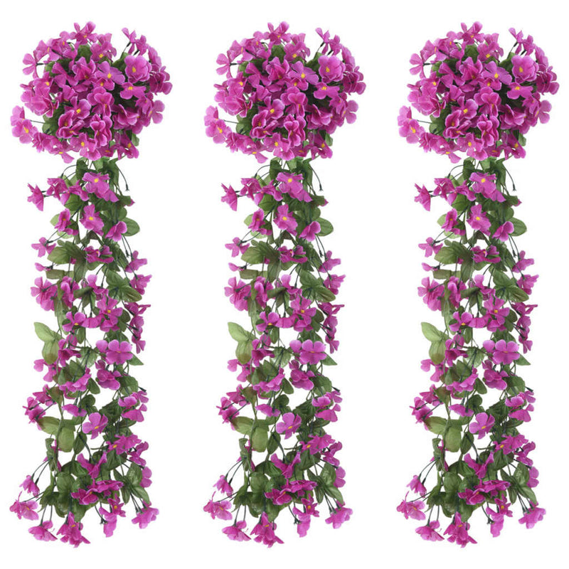 Kerstslingers Met Bloemen 3 St 85 Cm Rozé