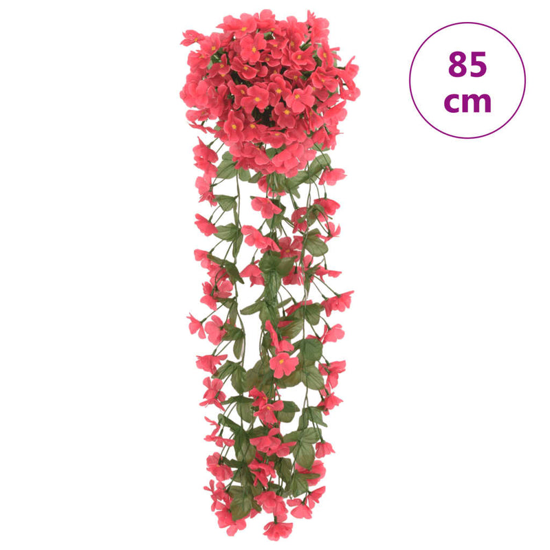 Kerstslingers Met Bloemen 3 St 85 Cm Rozé