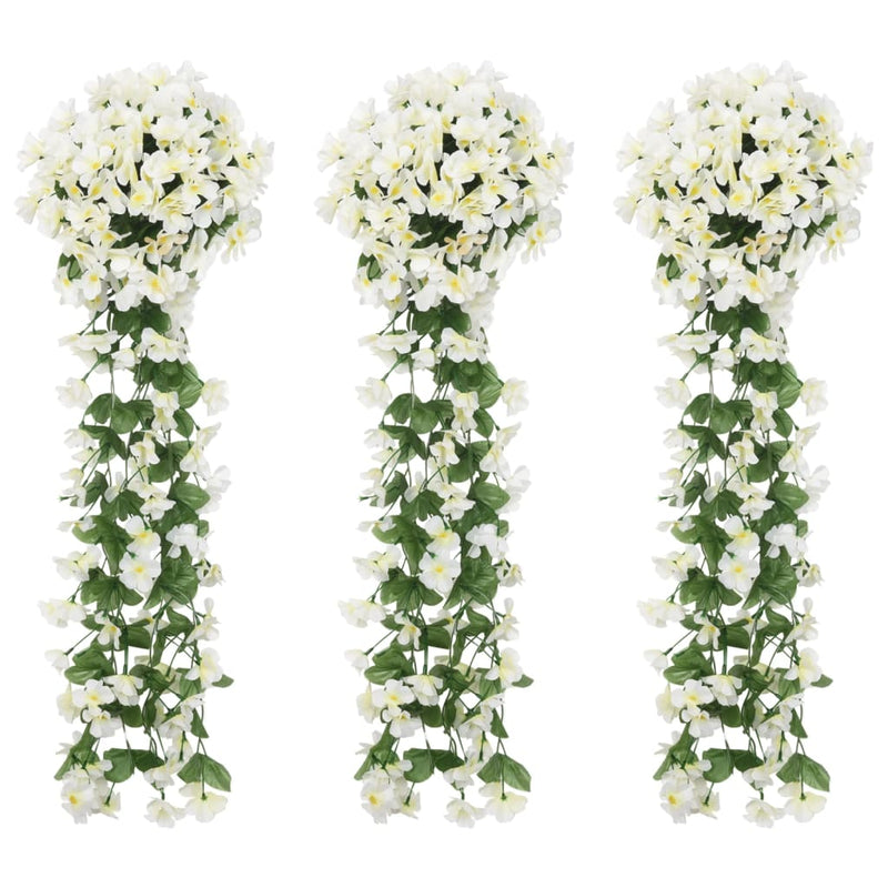 Kerstslingers Met Bloemen 3 St 85 Cm Rozé