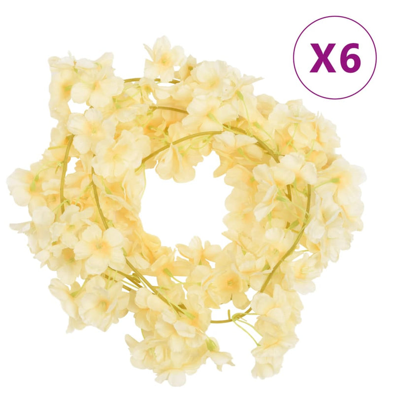 Kerstslingers Met Bloemen 6 St 180 Cm