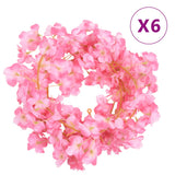 Kerstslingers Met Bloemen 6 St 180 Cm