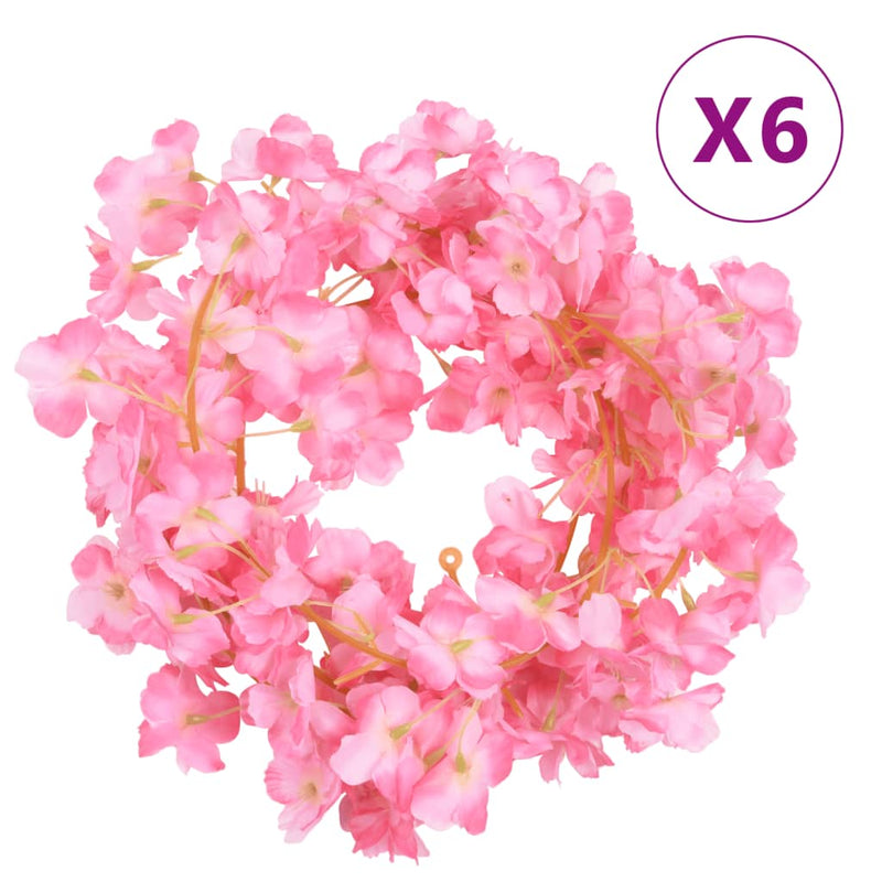 Kerstslingers Met Bloemen 6 St 180 Cm