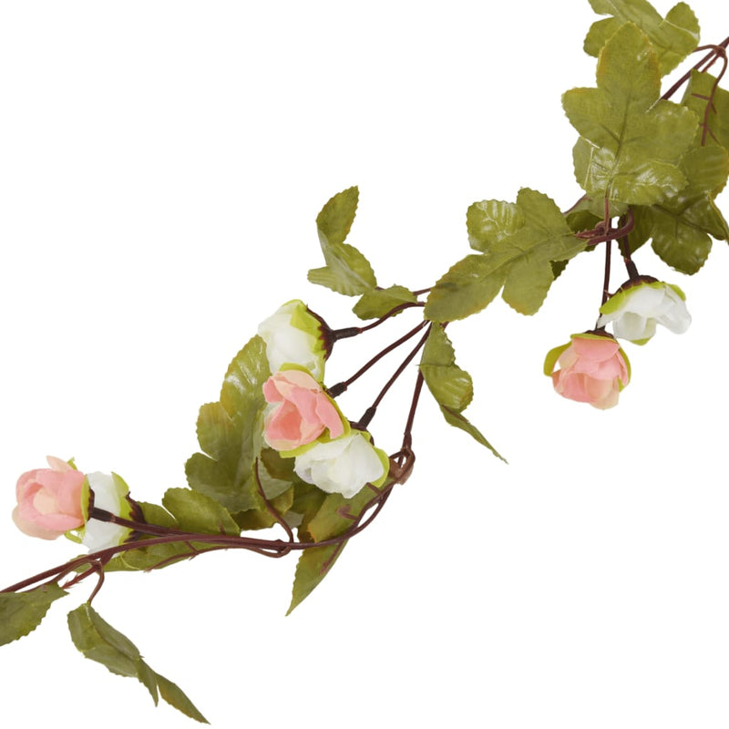 Kerstslingers Met Bloemen 6 St 215 Cm Kleurig