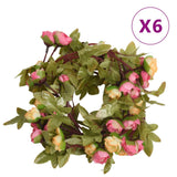 Kerstslingers Met Bloemen 6 St 215 Cm Kleurig