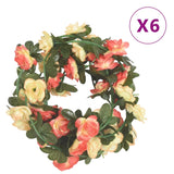 Kerstslingers Met Bloemen 6 St 240 Cm