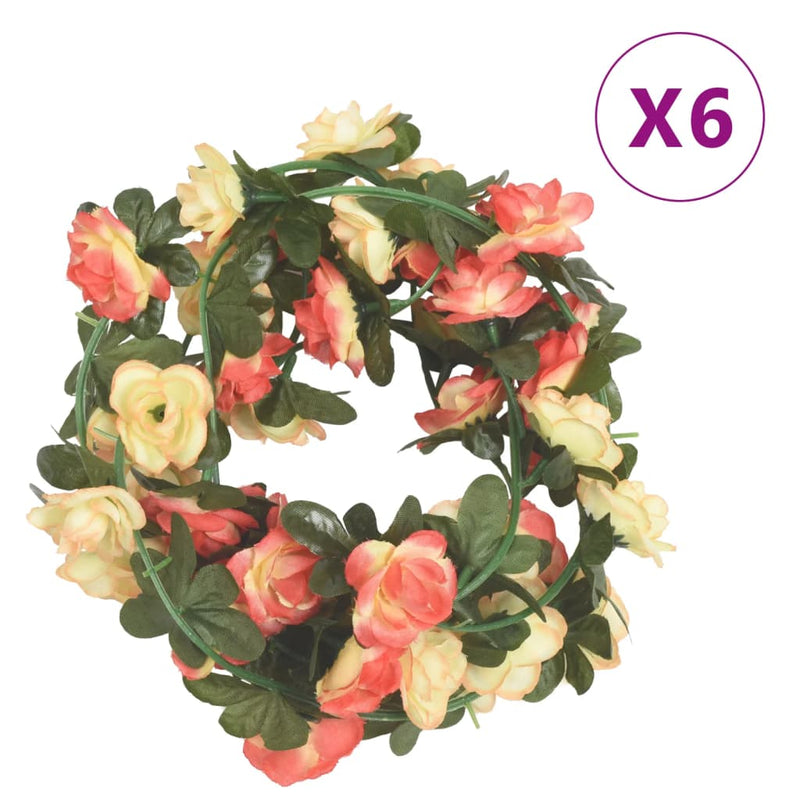 Kerstslingers Met Bloemen 6 St 240 Cm