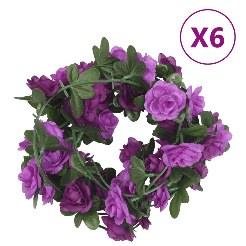 Kerstslingers Met Bloemen 6 St 240 Cm