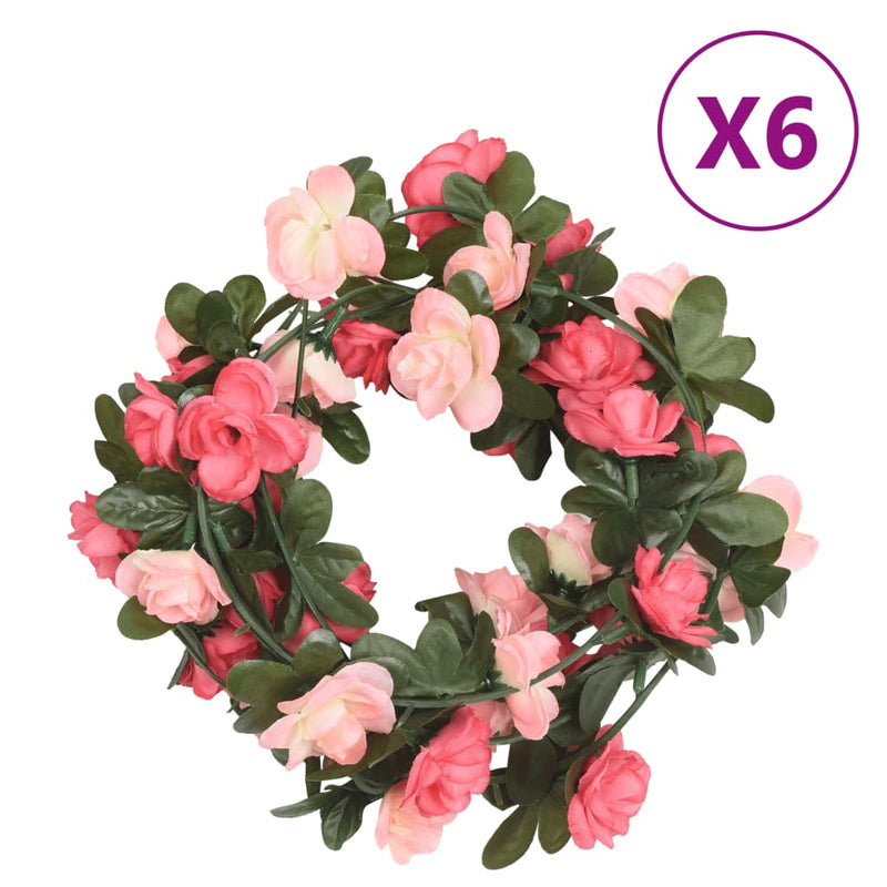 Kerstslingers Met Bloemen 6 St 240 Cm