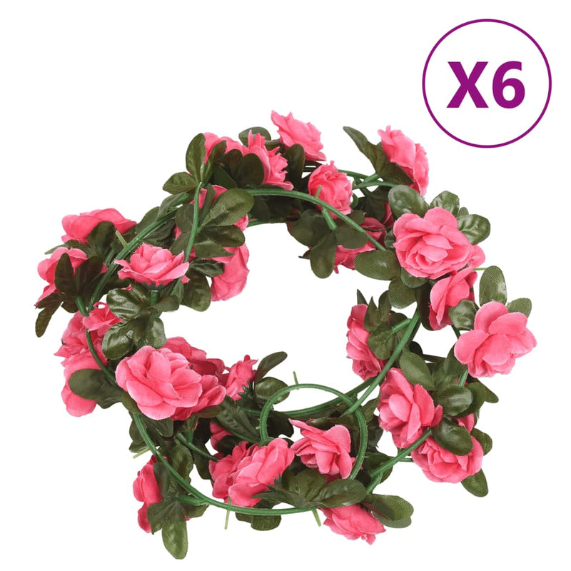 Kerstslingers Met Bloemen 6 St 240 Cm