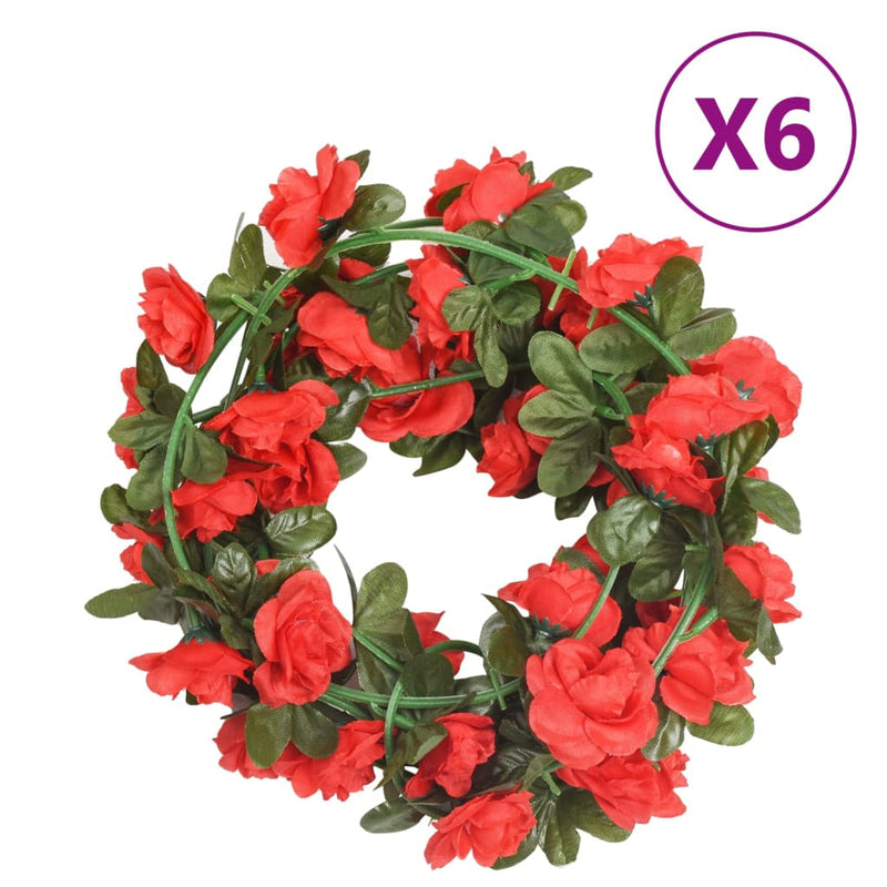 Kerstslingers Met Bloemen 6 St 240 Cm