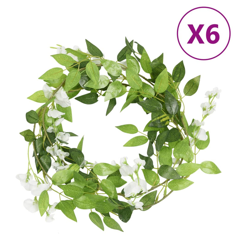 Kerstslingers Met Bloemen 6 St 200 Cm